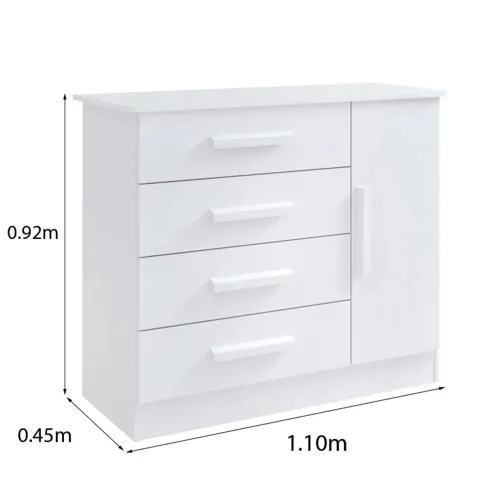 Cômoda Firenze Cinamomo 4 Gavetas rf66m