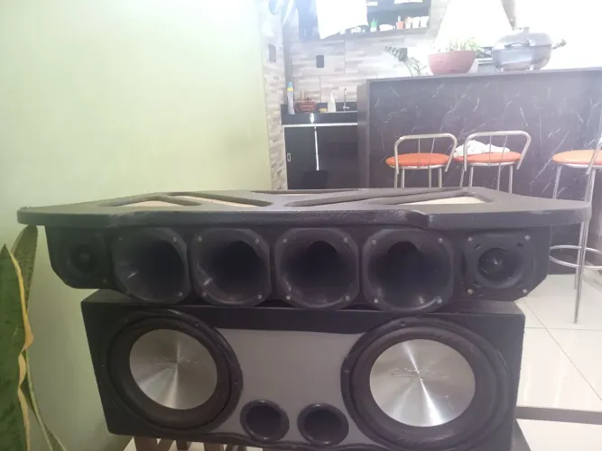 Caixa de som Automotivo para Gol geração 4, Tampão e módulo de potência Boss 1600watts