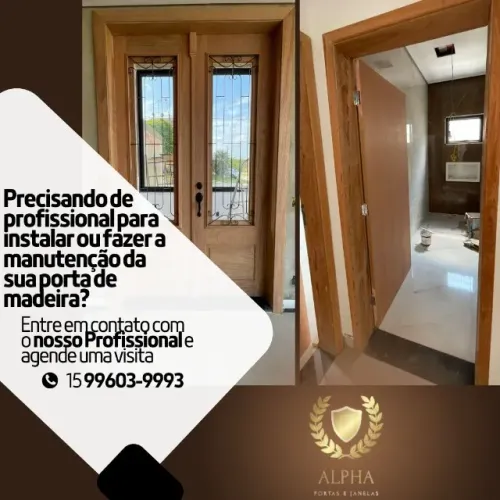 Instalação e manutenção de porta de madeira!