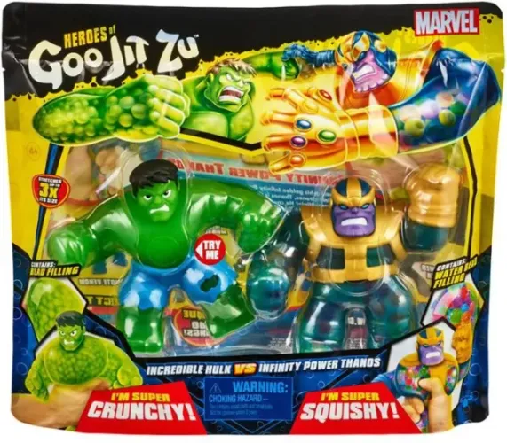 Sunny Brinquedos Goo Jit Zu - Marvel Thanos X Hulk Pack 2 Figuras