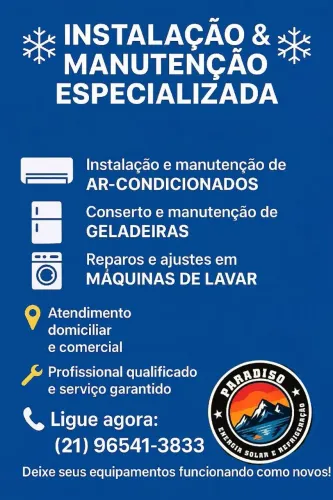 Técnico de refrigeração e Lavadoras