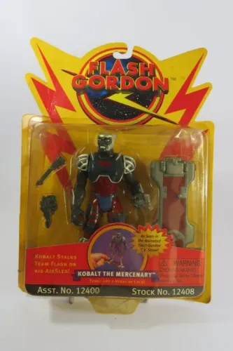 BONECO personagem KOBALT THE MERCENARY da série FLASH GORDON - Embalagem Lacrada Playmates