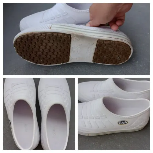  sapatênis antiderrapante Soft Works BB81 branco, feito de EVA. 