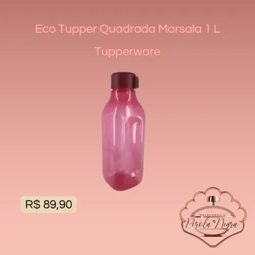 Eco Tupper Quadrada Marsala 1 Litro - Tupperware