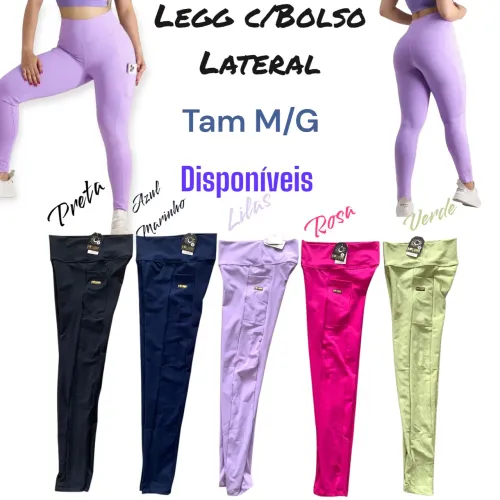 Legging com bolso lateral - Várias cores