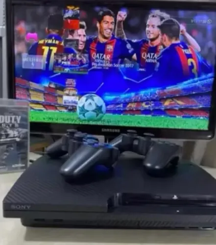 Ps3 Super Slim ou Slim 2 Controles + Jogos e Cabos.