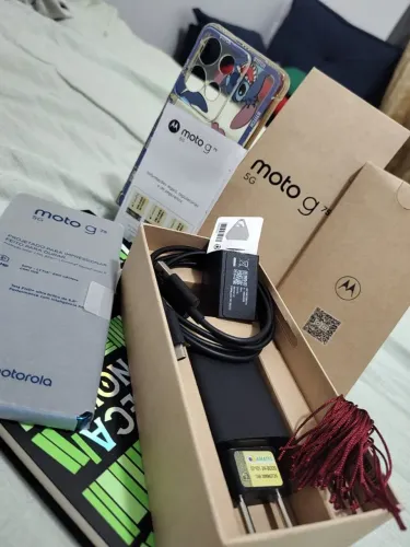 OPORTUNIDADE PRO 7/7! Motorola G75 5G 256GB Azul Impecável - Completo na Caixa(Único Dono)