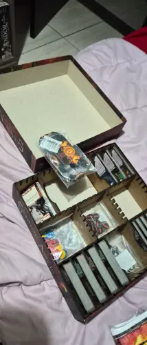 O senhor dos aneis the card game + insert + tokens 3d + sleevado