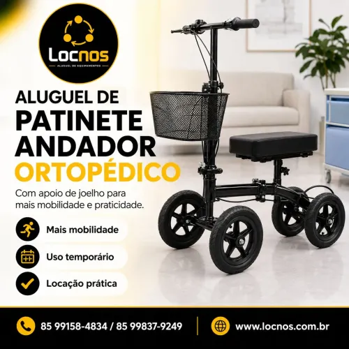 Aluguel de patinete andador ortopédico com apoio de joelho