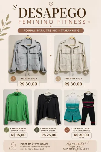Fitness - 8 peças por 130,00