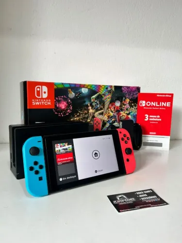 Nintendo Switch V2 Completo! (Aceito Cartão)