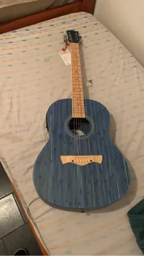 Violão Tagima Memphis Naturale Bambu Azul Eletroacústico 