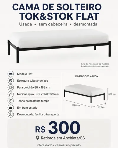 Cama tok stok solteiro