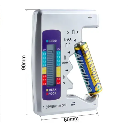 Testador de Bateria Pilhas Universal AA AAA 9V