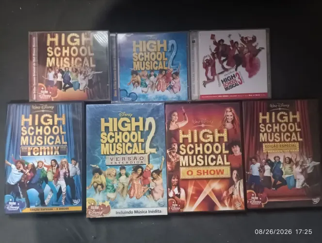 coleção completa high school musical CD DVD novo