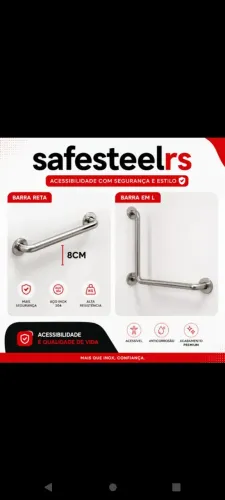 Barras de Apoio em Aço Inox Premium<br>Segurança ? Elegância ? Durabilidade