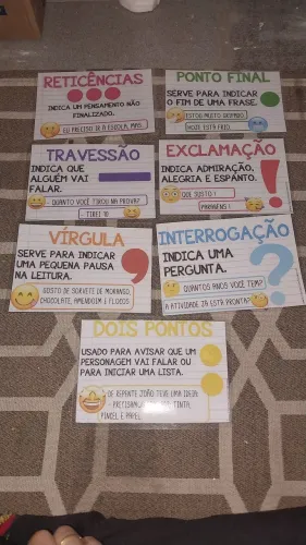 cartazes educativos sinais de pontuação língua portuguesa