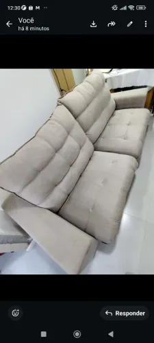 Ótima oportunidade!!! Sofá retrátil e reclinável em chenille com 2, 50m 