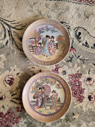 pratos decorativos porcelana chinesa vintage