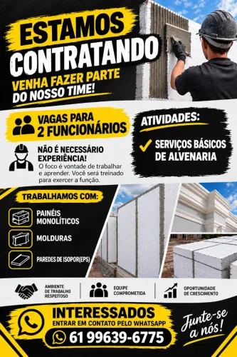 Vaga para ajudante na area de EPS