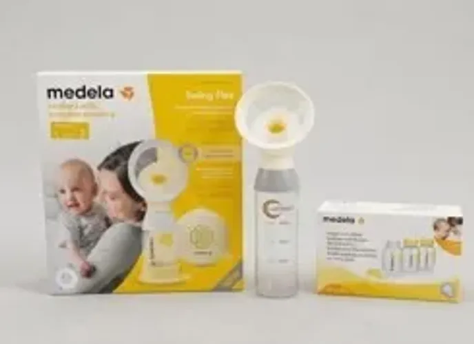 Bomba Tira-Leite Elétrica Medela Swing Flex + Frascos Extras (Na Caixa)