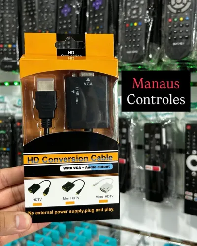 Conversor Hdmi para VGA com Saída de Áudio