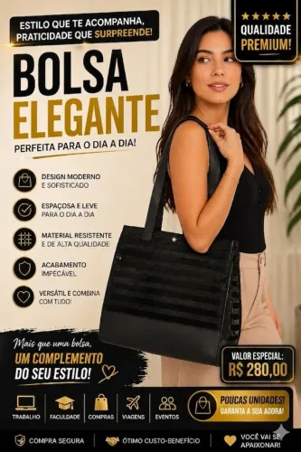 Bolsa em tela listrada