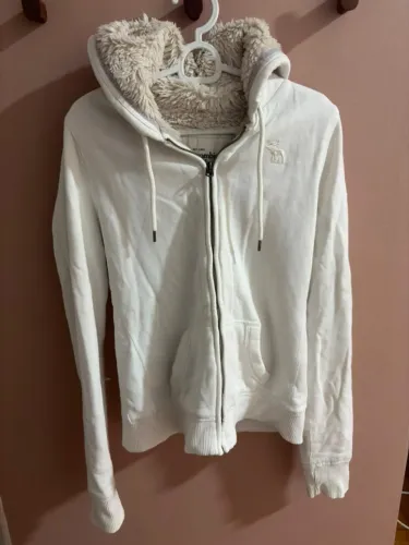 Moletom abercrombie - feminino - tamanho m - capuz e pelo 