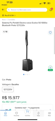 Electro voice Evolve 50 (passo cartão) 