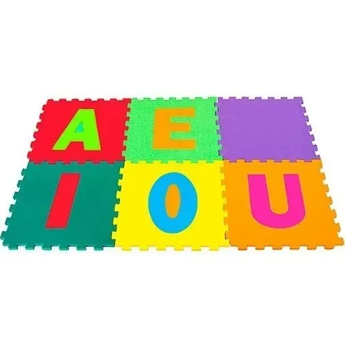 tatame tapete eva letras pacote c/ 10 pçs 30x30cm vi-2640