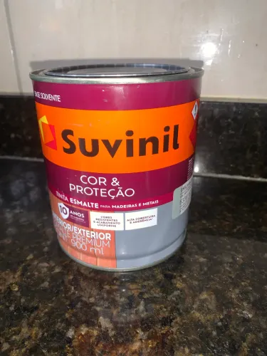 Tinta LACRADA esmalte para madeiras e metais, cor: brilhante cinza médio