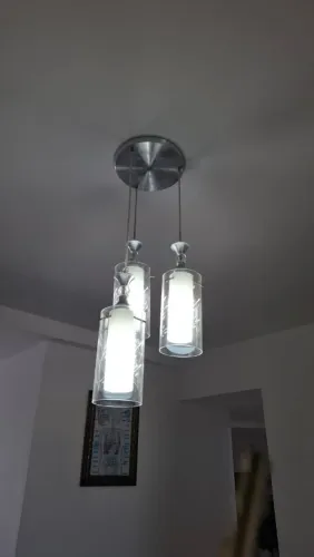 Lustre de vidro triplo