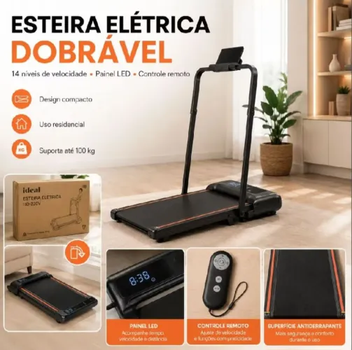 Esteira eletrica dobravel semi nova