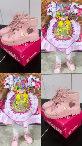 Vestido de São João e bota