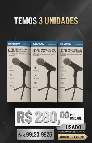 MICROFONES SAMSON USB/XLR 