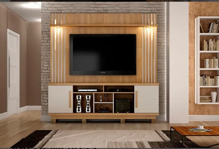 Painel Home Moderno com LED Integrado