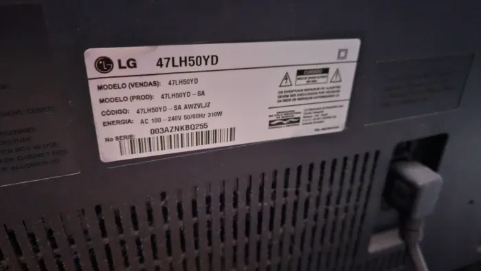 TV LG 47 polegadas não smart