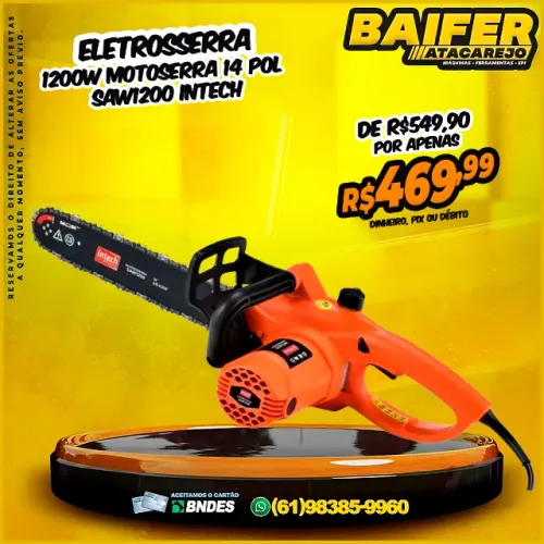 Eletrosserra 1200w Motoserra 14 Pol Saw1200 Intech Machine