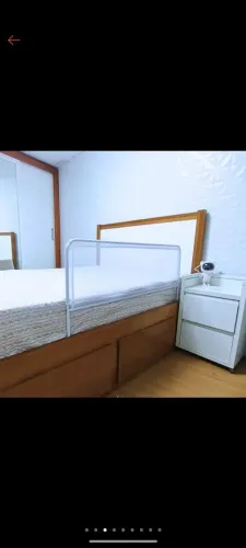 Grade de cama lavável tamanho 120x54 com tela de proteção para crianças e idosos