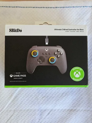 Controle 8bitdo Ultimate C Com Fio Para Xbox Rbg Hall Effect (Cinza)