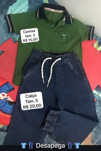 Vende-se camisa e calça infantil semi novas