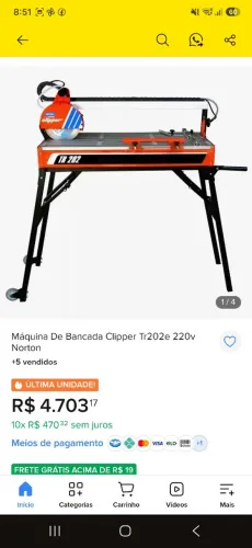 Máquina de corte cerâmica profissional