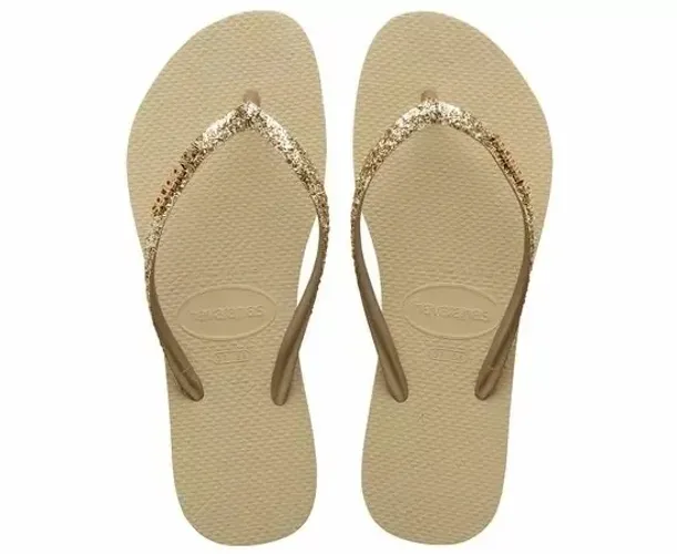 Chinelos Havaianas Slim Glitter II Areia
