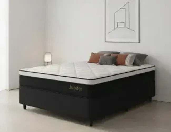Conjunto Base com Colchão Casal Molas Ensacadas Júpiter