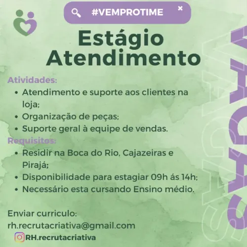 Estágio | Atendimento