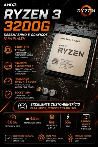Processador AMD Ryzen 3 3200G AM4