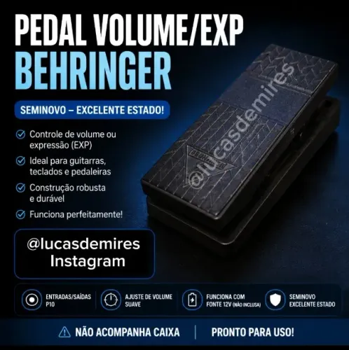 Pedal Volume/Expressão Behringer FCV100 Seminovo