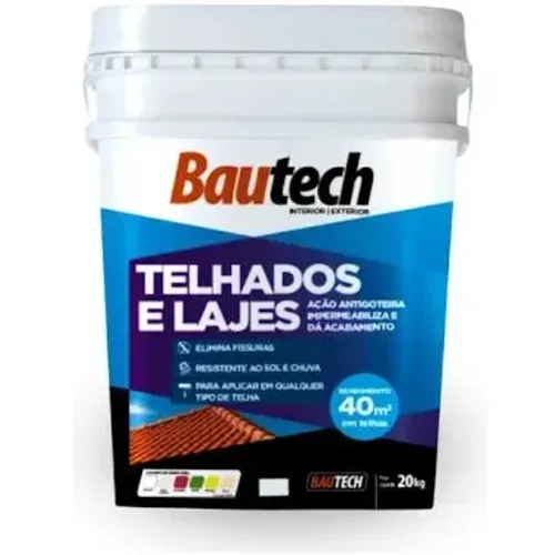 Bautech Telhados e Lajes 20kg Manta Líquida Acabamento Fosco