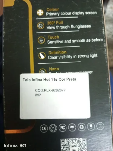 Tela de celular infinix hot 11s 