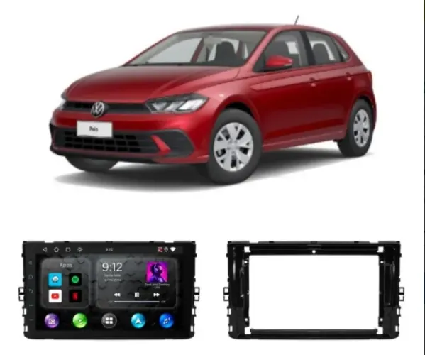 Central Multimidia Android Faaftech FT-MM-CMA9 9 Pol. p/ Pólo 2018 a 2026